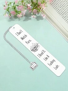 1pc Sassy Reader Gift]Bold Bookmark - 'I Read It Like A F*Cking Lady' | Vintage Metal Page Marker For Bibliophiles, Book Club Gifts, Reading Accessories, Library Essentials, Snarky Book Lover Present",School Supplies,Back To School - Multicolor - View 1