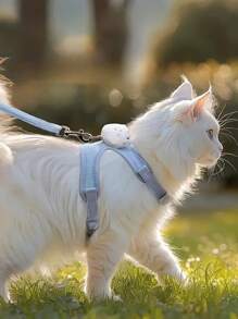 1pc Cat Leash Anti-Escape Walking Harness Vest Style Chest Strap For Small Dogs & Cats, Suitable For Outdoor - Multicolor - View 4