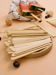 50 piezas de palos de paleta de madera, sencillos y prácticos, multifuncionales (es normal que haya uno o dos talla grande o menos) - muchos - Ver 7