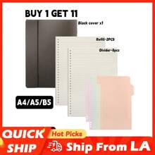 1 套 - A4/B5/A5 活页夹笔记本可再填充空白/线/网格/康奈尔可用可更换金属环计划器螺旋笔记本办公室夹活页夹日记本适用于大学学校用品文具 26 孔返校圣诞新年礼物