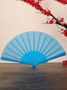 1PC Multi-Color Fashion Simple Solid Color Folding Fan, Perfect Gift For Friends, Family And Classmates