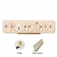 Customizable Wooden Puzzle With Multilingual Name & 3D Letters:A Perfect Present For Kids On Birthdays, Christmas, Easter, And Baptism,Suitable As A Child's First Birthday Gift.Montessori And Customized Educational Toy,A Wonderful Choice For Various Celebratory Occasions.