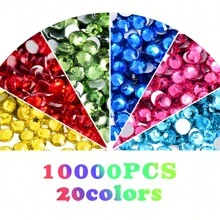 10000pcs/Pack 25 Colors Acrylic Rhinestones For DIY Diamond Painting & Craft Accessories - View 2