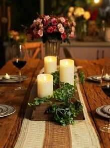 1/3pcs Flameless Candles, Flickering Pillar Candles 4"/5"/6", Battery Operated LED Candles With Remote Control And 2/4/6/8 Hour Timer, Suitable For Home, Wedding, Birthday Decor