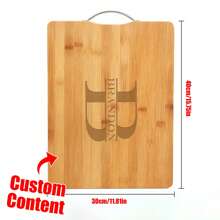 1PC Customized Bamboo Cutting Boards, A Heartwarming Choice For Housewarming And Newlyweds, With Engraving Craftsmanship Of Chopping Blocks. - Bamboo - View 10