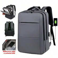Men Backpack Book School Bags, Commuter Rucksack Daypack For 16 Inch Laptop Large Capacity Travel Computer Rucksack, Male Student College Bag Business Backpacks Work Backpack - Grey - View 2