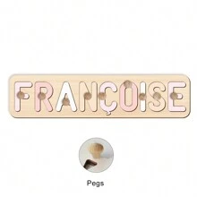 Customizable Wooden Puzzle With Multilingual Name & 3D Letters:A Perfect Present For Kids On Birthdays, Christmas, Easter, And Baptism,Suitable As A Child's First Birthday Gift.Montessori And Customized Educational Toy,A Wonderful Choice For Various Celebratory Occasions.