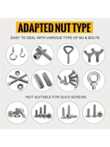 2 件万能套筒扳手 7-19mm 专业套筒便携式工具套装、万能扭矩扳手六角万能套筒、手动多功能扳手维修套件、电钻和棘轮扳手适配器铬钢 - 彩色 - 查看 12