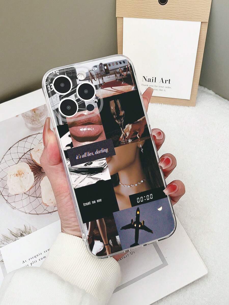 Apple Vintage Aesthetic Collage Phone Case Compatible With IPhone15/15Plus/15Pro/15Promax Grunge - Multicolor - View 1
