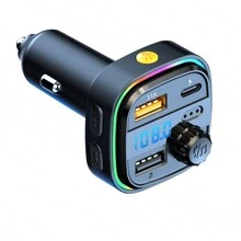 Kfz-Ladegerät FM-Sender MP3-Player Freisprechanlage Kabelloses Bluetooth 5.3 5V3.1A Dual-USB Kfz-Adapter Radiomodulator zur Wiedergabe von USB-Sticks