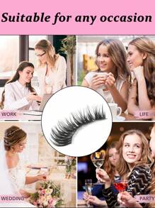 Pestañas postizas naturales con gran capacidad de 200 racimos con rizado D, de 12 mm de largo, densas y cruzadas, para hacer DIY