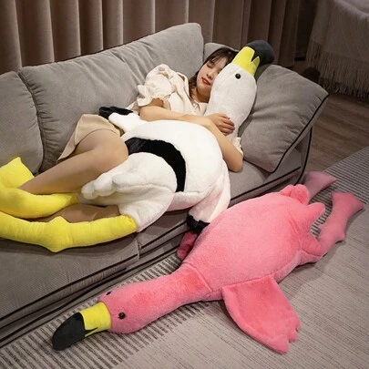 新款超大号毛绒火烈鸟抱枕，可爱节日客厅沙发装饰，儿童新年礼物，情人节惊喜礼物（送给男友/女友），腿枕玩偶