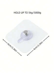 1-20个透明相框挂钩，无损墙面安装挂钩，适用于相册和艺术作品，适用于混凝土/瓷砖/木质/金属墙面 - 彩色 - 查看 7