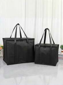 Sacs d'épicerie isothermes de grande capacité, sac fourre-tout réutilisable, sac isotherme doux, sac pour plats à emporter chauds et froids ou livraison de repas, léger, avec fermeture éclair robuste, pliable, debout. Sac de déjeuner pour femmes, boîte à lunch pour femmes et dames, fournitures scolaires et accessoires