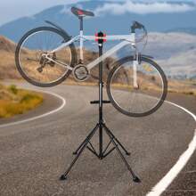 Eatssode 360° Professional Bicycle Assembly Stand, Bicycle Repair Stand Up To 50 Kg, Height-Adjustable Metal Bicycle Stand, Bicycle Repair Stand Tool Tray For Bicycles, Mountain Bikes, E-Bikes - Black - View 2