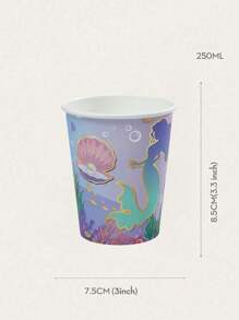 10/25，9盎司纸杯，卡通动物主题，一次性浴室杯，漱口水杯，纸样杯，一次性饮水杯，聚会，家庭和办公室纸杯，接待客人，朋友，一次性意大利浓缩咖啡杯，水，果汁，糖果和零食杯，新妈妈沐浴，新年礼物，适合各种节日 - 彩色 - 查看 13