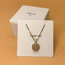 KMEOSCH 50/100 unidades Tarjetas para Aretes, Tarjetas Portadoras de Aretes de 2.36 in x 2.36 in con Etiquetas Colgantes de Agradecimiento, Etiquetas en Blanco para Aretes para Venta, Artesanía DIY de Joyería Colgante