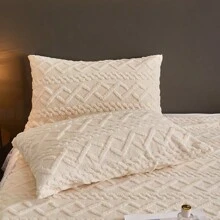 3pcs Terry Lace Bedskirt Set (1 Bedskirt + 2 Pillowcases), Lace Trim Design, Fashionable & Elegant, Moisture Wicking Breathable Wrinkle Free Quiet Bed Mattress Protector, Easy To Remove - Beige - View 7