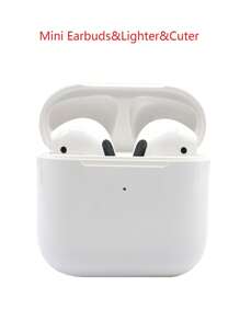 Mini Wireless Earbuds True Wireless Headphones Lighter Pro 4- White