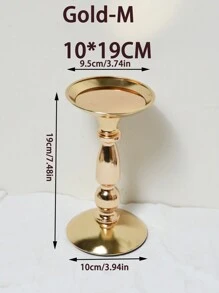 1 pieza Candelabro - Decorativo candelabro de vela central estilo rústico - Opción de tres alturas diferentes estilo granja. Candelabro de velas de pilar en negro, dorado, plateado - Candelabro de velas perfumadas, decoración navideña, soporte para cena romántica a la luz de las velas