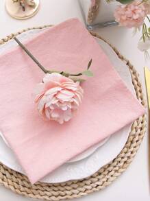 6 Stücke/Set rosa Stoffservietten mit weicher Krümmeltextur, einfarbige quadratische Servietten geeignet für Weihnachten, Hochzeiten, Thanksgiving, Partydekorationen