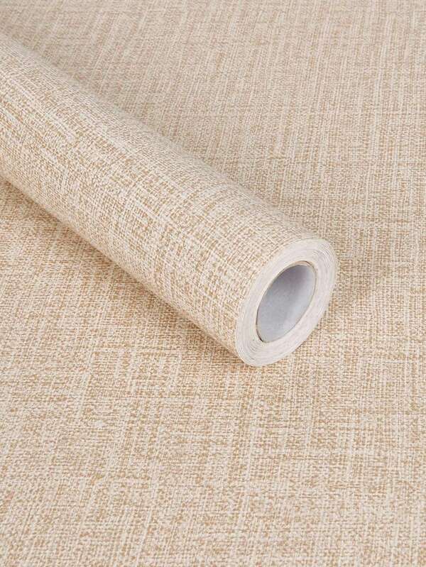 1M/3M Brown & Gray Faux Linen Texture Self-Adhesive Contact Paper, Furniture Decor Shelf Drawer Lining Wall Covering,Renovation Stickers Peel Wall Panels,Wall Paper, Wallpapers,Spring Decoration Items Refesh Your Home,Rama Decoration Stickers Gifts Birthday Graduation