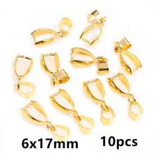 10-50pcs Pendants Clasps Clips Pinch Bails Connectors Charm Bail Beads Connector DIY Jewelry Making Accessories Findings