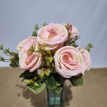 Artificial Button Bouquet With 7 Flowers For Party, Wedding, Home And Photo Decoration - Unikon - View 3