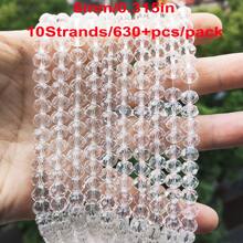 Al por mayor 10 hebras/630+ piezas Cuentas de vidrio brillantes de 8 mm/Cuentas para vacaciones/Cuentas de cristal estilo austríaco/Cuentas de vidrio facetadas/Cuentas de vidrio de forma redonda de colores para hacer pulseras/collares/tobillos/aretes/joyería/Abalorios sueltos DIY/Cuentas espaciadoras de cristal/Decoración de boda/Decoración de árbol de Navidad/Decoración de vacaciones/Decoración de habitación - Multicolor - Ver 23