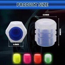 8 件荧光汽车轮胎气门嘴盖通用夜光气门嘴盖装饰适用于汽车、自行车、卡车和摩托车、自行车轮胎 - 荧光防水阀杆盖汽车配件