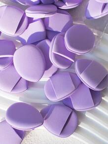 15/30/60/100pcs Mini Makeup Sponge Puffs, Double Sided Wet & Dry, Suitable For Foundation Liquid, Concealer Cream, Fits All Skin Types, Women Makeup - Purple - View 2