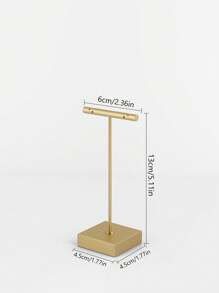 1pc/2pcs Metal T-Shaped Jewelry Display Stand, Ring, Earring, Necklace Jewelry Display Stand, Jewelry Storage Stand, Jewelry Stand Suitable For Wedding And Valentine's Day Gifts, Room Decor - Gold - View 21