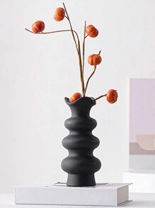 1 件现代简约波西米亚风格花瓶，哑光甜甜圈形花瓶，适合芦苇草，非常适合客厅、餐桌、办公室、卧室架子装饰、入口、控制台