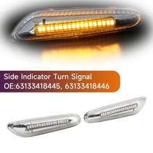 Señal de giro del indicador lateral intermitente secuencial LED para BMW E90 E92 E60 E87 E82