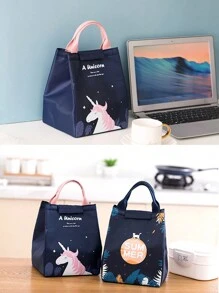 Large Capacity Work Lunch Bag Reusable Insulated Lunch Bag Work Student Storage Lunch Box Bag Fruit Insulated Bag Back To School - Multicolor - View 8