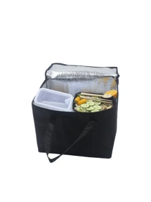 Sacs d'épicerie isothermes de grande capacité, sac fourre-tout réutilisable, sac isotherme doux, sac pour plats à emporter chauds et froids ou livraison de repas, léger, avec fermeture éclair robuste, pliable, debout. Sac de déjeuner pour femmes, boîte à lunch pour femmes et dames, fournitures scolaires et accessoires