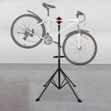 Eatssode 360° Professional Bicycle Assembly Stand, Bicycle Repair Stand Up To 50 Kg, Height-Adjustable Metal Bicycle Stand, Bicycle Repair Stand Tool Tray For Bicycles, Mountain Bikes, E-Bikes - Black - View 10