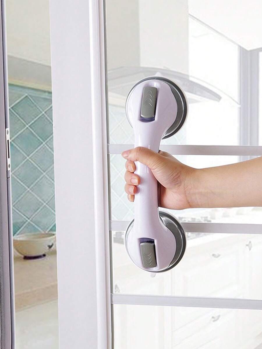 1/2 Pcs Bathroom Bathtub Handle Grab Bar And Shower Pole Handle, Safety Assistance For Disabled, Elderly, Bathroom Tub Grab Bar - Balance Aid, Suitable For Tile, Glass And Hard Plastic Only