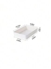 1/5 piezas Organizador de cajón de cocina, Organizador divisor de gabinete, Juego de almacenamiento combinable libremente, Organizador divisor de cajón y caja de almacenamiento, Caja de almacenamiento multifuncional, Estante de exhibición de cubiertos, Accesorios para cocina, dormitorio, baño, oficina. - Blanco - Ver 8