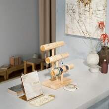 Bracelet Holder Stand, Bracelet Display,Jewelry Organizer Stand For Necklaces Bangles And Watches - Natural - View 10