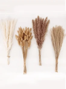 50 pièces/Set de fleurs artificielles réalistes composées de quenouilles et de queues de lapin - Décoration élégante pour la maison, le bureau et les événements, cadeau parfait pour toute occasion