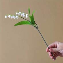 10 peças de flores artificiais de lírio do vale - decoração de plástico para casa adequada para todas as estações, ótima para o dia dos namorados, Páscoa, Ação de Graças - aplicável para vários tipos de quartos, arco de casamento e decoração de mesa, adereços de fotografia, buquê de noiva sem recipiente