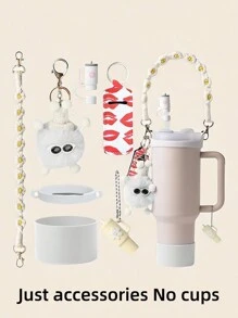 Zestaw akcesoriów do kubków 1 szt. Kompatybilny z kubkiem 30 uncji 40 uncji Zawiera 1 szt. Pasek na uchwyt butelki z wodą 1 szt. Osłona na słomkę Siliocne 1 szt. Osłona na kubek Siliocne 2 szt. Akcesoria do zawieszek, artykuły szkolne