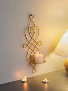 1 chiếc nến treo tường bằng sắt rèn, giá nến treo tường phong cách mộc mạc, đồ trang trí treo tường theo chiều dọc, giá nến treo nghệ thuật treo tường bằng kim loại màu vàng thích hợp cho phòng khách gia đình, phòng ăn, spa, quán bar Halloween, ma quái, mùa thu, lễ hội, ngày lễ Giáng sinh, mùa đông, ngày lễ, lễ hội, quà tặng - Vàng - Xem 10