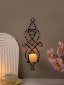 1 chiếc nến treo tường bằng sắt rèn, giá nến treo tường phong cách mộc mạc, đồ trang trí treo tường theo chiều dọc, giá nến treo nghệ thuật treo tường bằng kim loại màu vàng thích hợp cho phòng khách gia đình, phòng ăn, spa, quán bar Halloween, ma quái, mùa thu, lễ hội, ngày lễ Giáng sinh, mùa đông, ngày lễ, lễ hội, quà tặng - Vàng - Xem 9