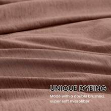 Melex Reversible Comforter Set, Bedding Sets 7 Pieces, Cationic Dyeing Bed In A Bag With Comforter, Sheets, Pillowcases & Shams - 紅陶 - 查看 5