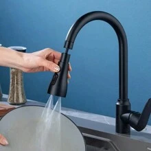 3-In-1 Kitchen & Bathroom Faucet Extender - Splash-Proof Pressurized Shower Head With 3-Speed Rotating Aerated Spray And Cleaning Nozzle Home Bathroom Decor Fall Decor Back To School