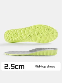1 Pair Unisex Cloud Pattern Elevator Shoe Insoles, Breathable Shock-Absorbing Anti-Slip Full-Length Insoles, Invisible Height Increase Shoe Accessory