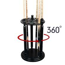 9 Hole Pool Cue Rack Stick Holder Billiard Cue Rack Wooden Organizer Floor Stand - 1 - View 7
