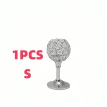 Elegant Metal Crystal Ball Glass Candle Holder With Windproof Glass Cover, Suitable For Restaurant, Living Room, Kitchen, Hotel Room, Show House Aromatherapy Candle Holder. Gold Crystal Candle Holder Home Decor, Candle Holder For Wedding, Candlelight Dinner, Applicable To Various Holidays, Christmas, Valentine's Day (Candles Not Included)